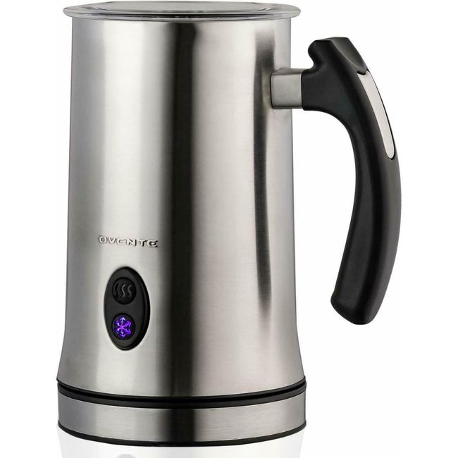 Ovente Electric Frother & Steamer Double Wall Insulated Silver FR4810BR