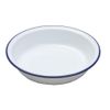 Falcon Enamel 14cm Round Pie Dish, Steel, White