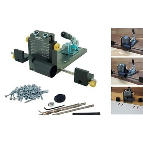 Aluminum Pocket Hole Jig System Pro M2 Adjustable & Easy to Use Joinery