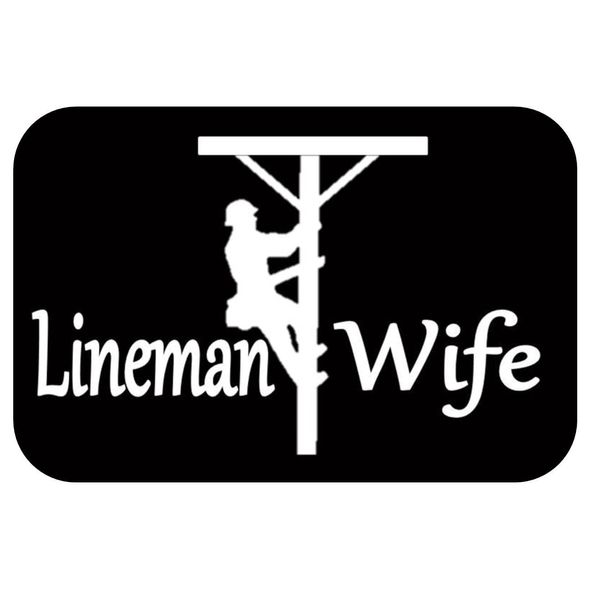 Lineman Wife TP 614 Sticker 8" Decal line worker journey hat gloves