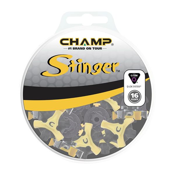 Champ CHAMP Stinger 3 (Q-LOK) Golf Shoe Tacks, 16 Pieces S-88, Black/Yellow