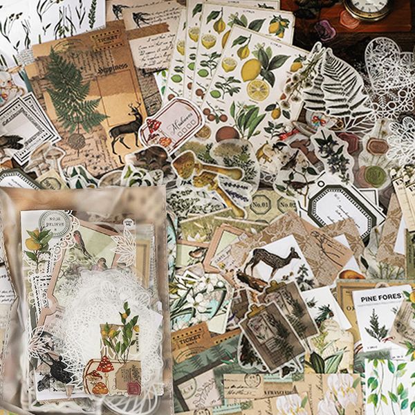 260 Stück Sticker Set Vintage Washi Aufkleber Selbstklebend Scrapbooking Sticker Aesthetic Cute Sticker Retro Dekorativ Sticker für DIY Scrapbook Kalender Notizbuch Zubehör Tagebuch - Bergzitate