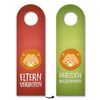Parents prohibited or welcome door hanger with lion motif child nursery door