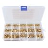HALJIA 330PCS M2 - M5 Knurled Brass Thread Insert Nut, M2 M3 M4 M5 Brass Cylinder Knurled Threaded Round Insert Embedded Nuts Threaded Knurled Brass Threaded Insert Embedment Nuts for 3D Printing