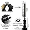 Chess Game, Foldable Board, Magnetic, Portable, Travel Set,Educational Toy,9.75"