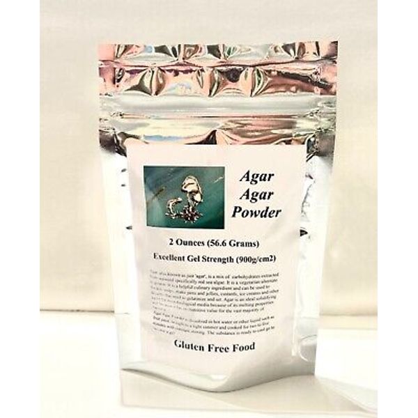 Agar Powder Excellent Gel Vegetarian Gelatin Vegan Cake Petri Organic Lab 2 oz