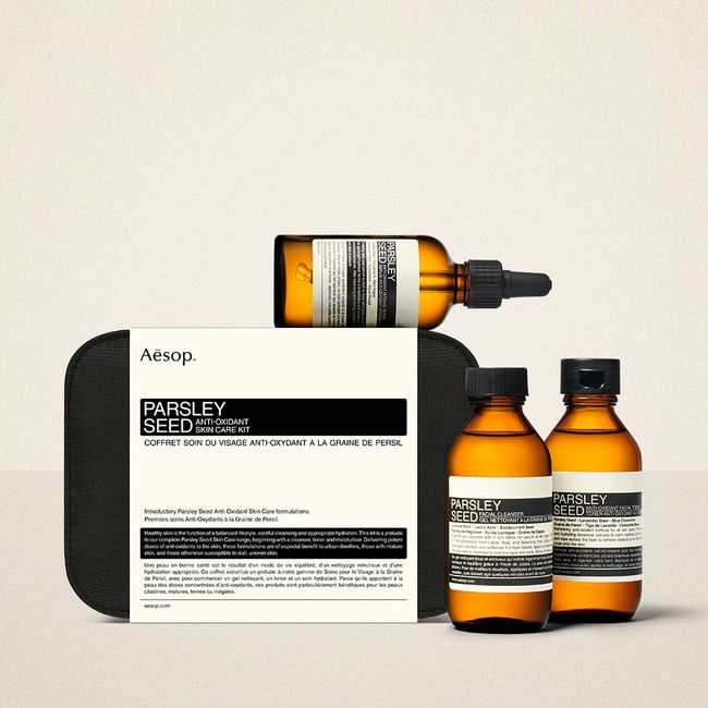 [Aesop Official] Parsley Seed Anti-Oxidant Skin Care Kit (Cleanser &amp; Toner &amp; Serum)