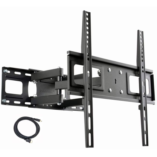 VideoSecu MW340B2 TV Wall Mount Bracket for Most 32-65 Inch LED, LCD, OLED, UHD Plasma Flat Screen TV, with Full Motion Tilt Swivel Articulating Dual Arms 14" Extend,400x400mm,100 LBS WR9