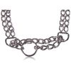 Nobby Chains Choker Two Rows Chrome, 45 cm/ 2.5 mm