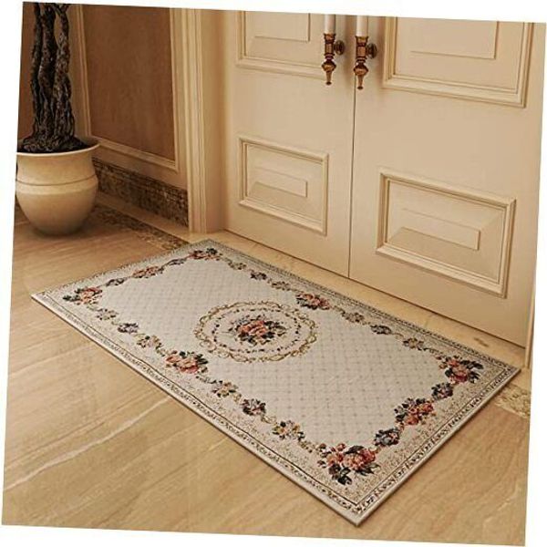 Luxury Soft Rustic Floral Doormat Washable Elegant 23.6''x35.4'' Rural Flower