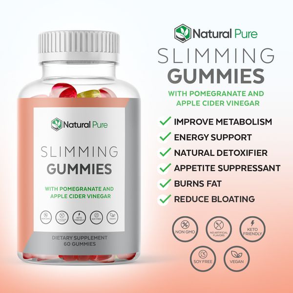 Slimming Gummies - It Works With  New Pomegranate and Apple Cider Vinegar 60ct