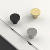 Amerdeco 10 Pack Matte Black Cabinet Knobs Single Hole Cabinet Pulls 1.2 Inch Diameter Round Drawer Knobs and Pulls for Bathroom Cabinets AM025
