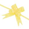 M METERXITY 100 Pack Pull Bows - Rose Pattern Present Wrap String Bow Ribbon, (8" Yellow)