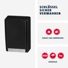 ABUS KeyGarage 767 - Key box with bracket for wall mounting - with key code - for keys or small valuables - black-silver