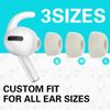 Gray Memory Foam Covers Tips AND Ear Hooks for AirPods Pro Size S,M,L + 6 Hooks