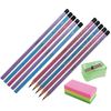 ZOFAX Ultimate Dark 10 Triangular Easy Grip Pencils Eraser Sharpener Good Writing