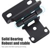 25 Pairs 1/2" Cabinet Hinges Black Partial Wrap Hinge Self Closing Door Hinges