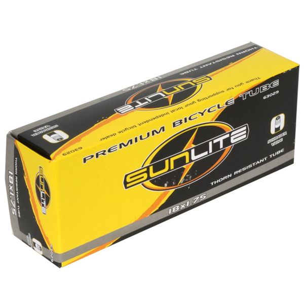 Sunlite Thorn Resistant Bicycle Tube 18 x 1.75 SCHRADER Valve