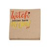 Mud Pie Witch Kraft Paper Napkins, 5"" x 5"""
