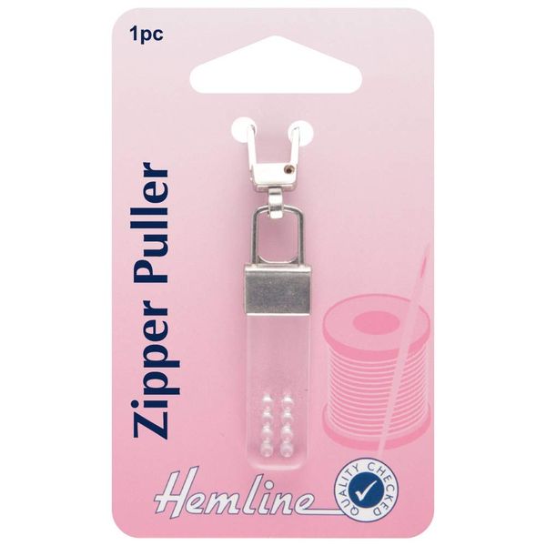 Hemline Zipper Pull - Rectangle - Transparent
