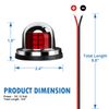 Obcursco Navigation Lights for Boats LED, Pontoon Boat Navigation Lights Red and Green, Deck Mount Port and Starboard Boat Lights for Bow and Stern, Suitable for Marine, Skeeter Boat, and Bass Boat