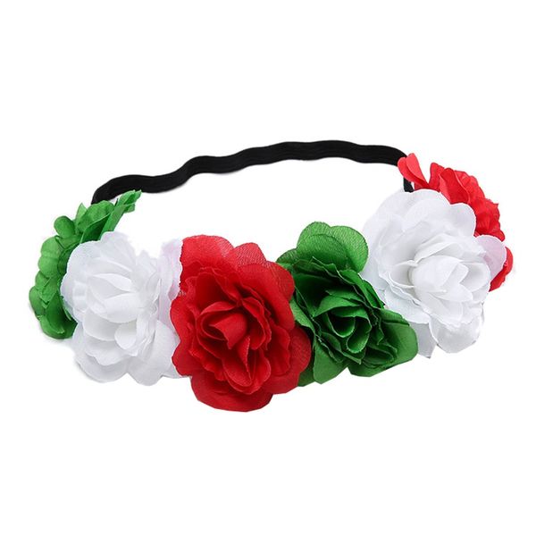 Love Sweety Rose Flower Headband Floral Crown Mexican Hair Wreath (Christmas)