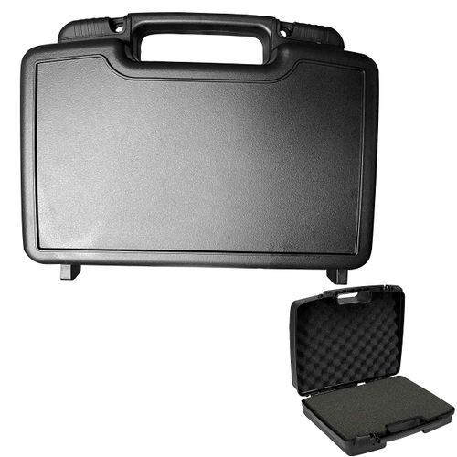 AOOCY Small Hard Carrying Case with Pluck Foam Interior for iPhone, GoPro, Camera, and More- 14 x 10.4 x 3.5 Inches, Black