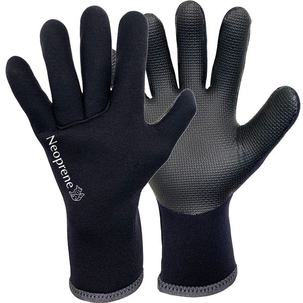 0403 Waterproof Neoprene Gloves (L, Black)