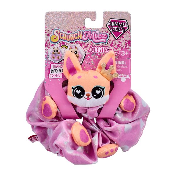 Scrunchmiez 96546 Giantz, These Cute Oversized scrunchies Magically Transform from Hair Accessory to Lovable Plush Collectible Friend and Backpack Clip