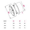 AirTech-UK Plastic Air Vent Ceiling Diffuser with Integrated Air Flow Control Disc Duct Sizes 100mm