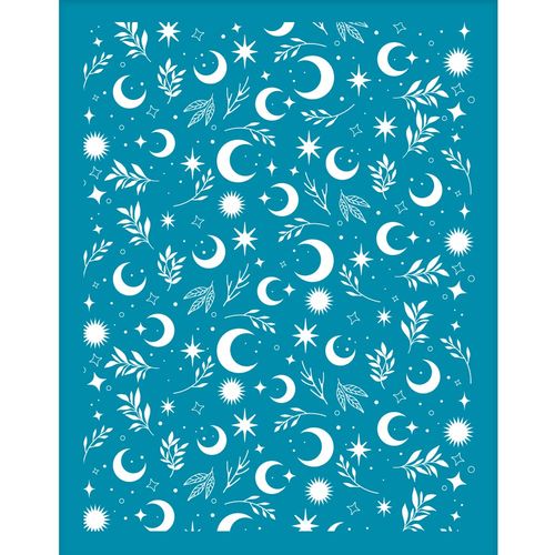 OLYCRAFT 4x5 Inch Silk Screen Stencils for Polymer Clay Fantasy Moon Sun Silk Screen Printing Stencils Reusable Clay Stencil Transfer for Polymer Clay Earring Hairpin Jewelry Making