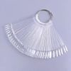 Nail Display Card,50Pcs Fan Shaped Round Head Nail Polish Palettes Color Display Card Nail Practice Tools Nail Display Sticks Nail Art Practice Stiletto Nail Swatches(02)