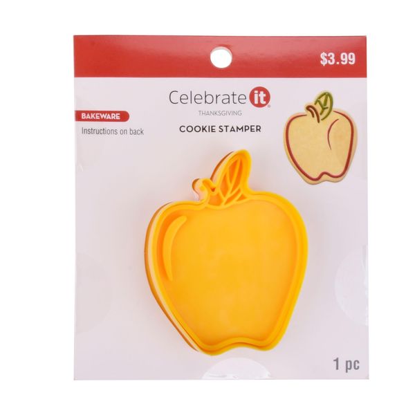 Apple Cookie Stamper by Celebrate It®-Fall Thanksgiving Baking Supplies