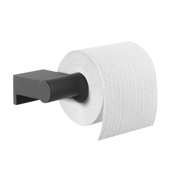 Tiger Bold Toilet Roll Holder, Stainless Steel, Black, 16.8 x 4.2 x 8.5 cm