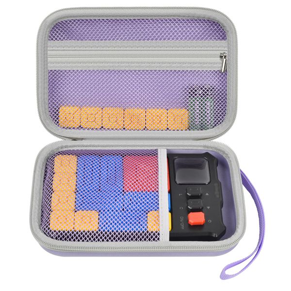 casmilee Case Compatible with Giiker Super Slide Brain Games, Brain Teaser Puzzles Organizer Storage Bag, Flow Slider Puzzle Game Holder (Purple)