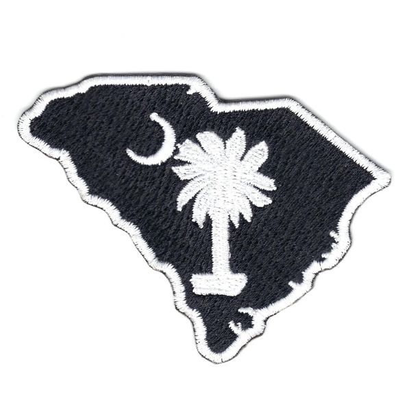 South Carolina State Logo Patch Palm Tree Moon Embroidered Iron On