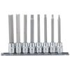 Draper 16286 3/8 Inch Square Drive Hexagonal Socket Bit Set, Blue, 100mm