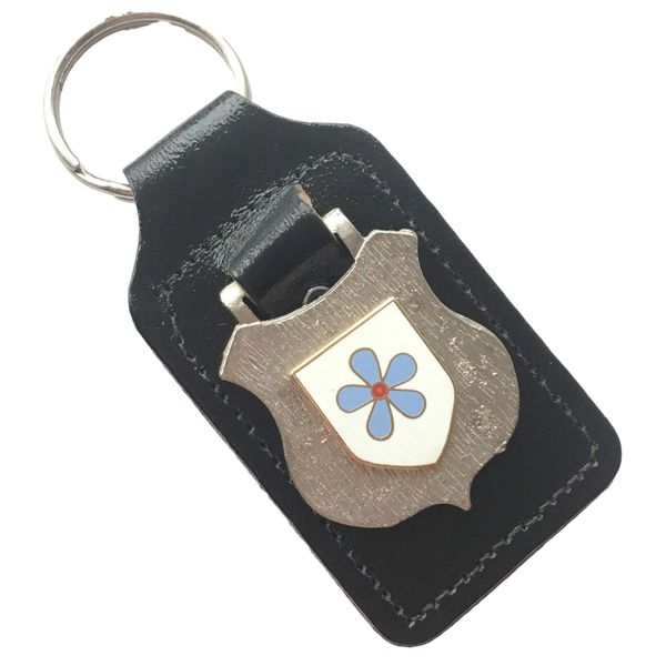Forget Me Not Flower Masonic Order Enamel Crested Key Ring with Gift Bag