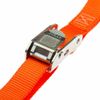 Orange 4-Pack 1" x 6' Cam Buckle Straps with S-Hooks for Cargo Securing