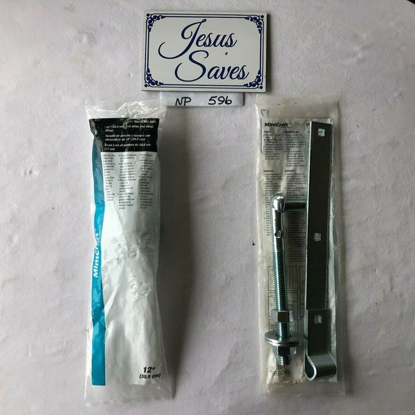 2- Sets MintCraft Bolt Hook 5/8" x 12" and Strap 007-8683      92574      Np596