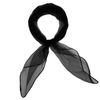 Basic Sense Plain Soft and delicate Chiffon Feel Head and Neck Scarf,Black