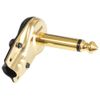 KAUMO Mono Phone Plug L Shape Gold Plated Patch Cable DIY (Set of 2)