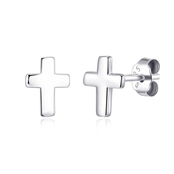 Philip Jones Sterling Silver Cross Earrings
