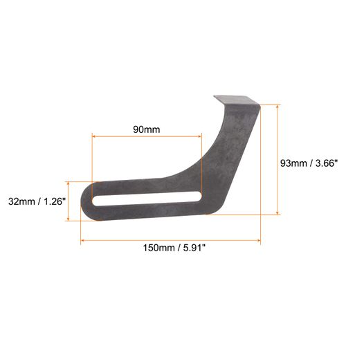 HARFINGTON 2pcs Bench Grinder Tool Rest 7.87" Carbon Steel Bracket Tool Part Set with Screw for Bench Grinder Polisher, Black