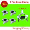 5 X Drain Clamp 1/4" Quick Connect Water Filter RO Reverse Osmosis System White