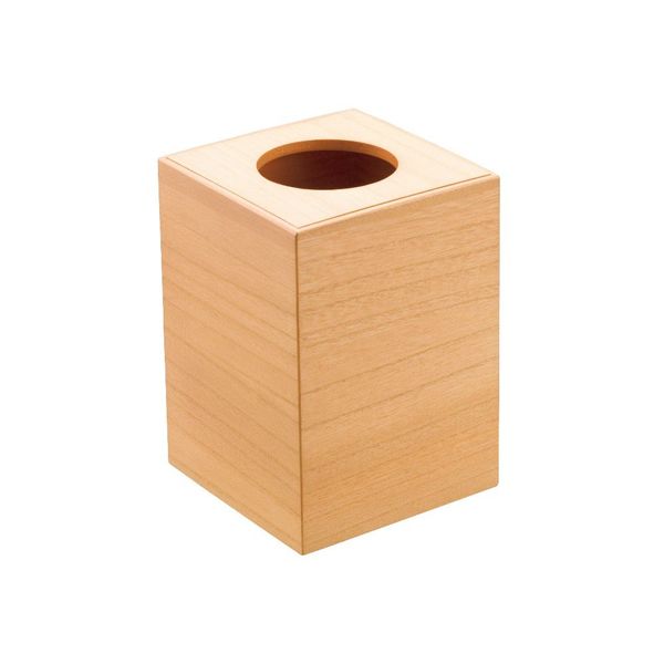 Natural Paulownia Trash Can with Lid (Light Brown) for Hotels and Ryokan Use, Made in Japan, Japanese Style, Modern Japanese Goods, Wooden, Wood, Wood, Wood, Garbage Bin, Dust Box, Store Supplies