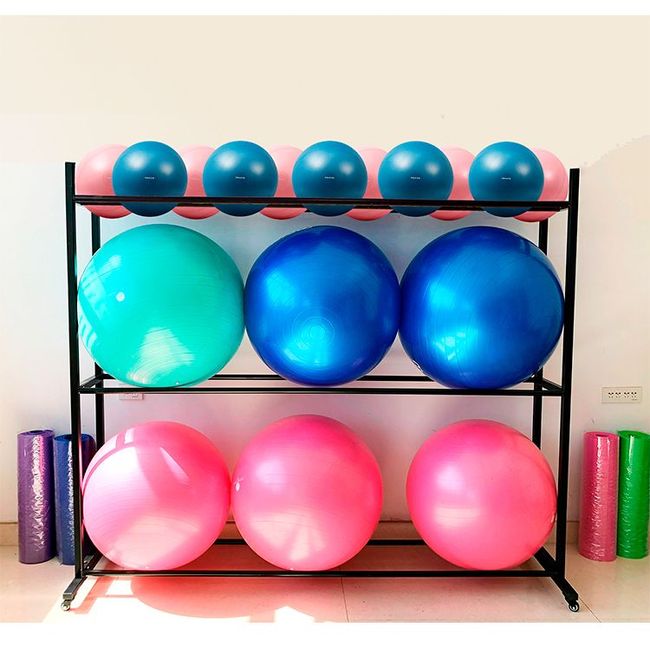 RACK STOCKAGE BALLONS FITNESS GYMBALL SWISSBALL