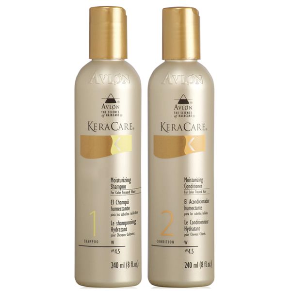 Avlon Keracare Moisturizing Shampoo & Conditioner Set (240ml Each) for Color Treated Hair