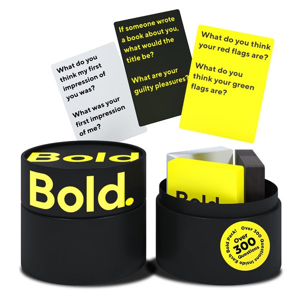 Bold Card Game - 3 Decks, 300+ Questions - Fun Icebreaker and Couples Game for Date Nights