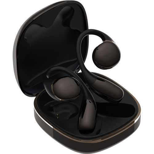 AVIOT TE-H1 Open-Ear Earphones, Non-occluding Design, Ear-Hook Style, Hi-Res Audio and LDAC, Sound Leakage Reduction Mode, Up to 42 Hours of Playback, Lightweight Design (Silver) (Black)